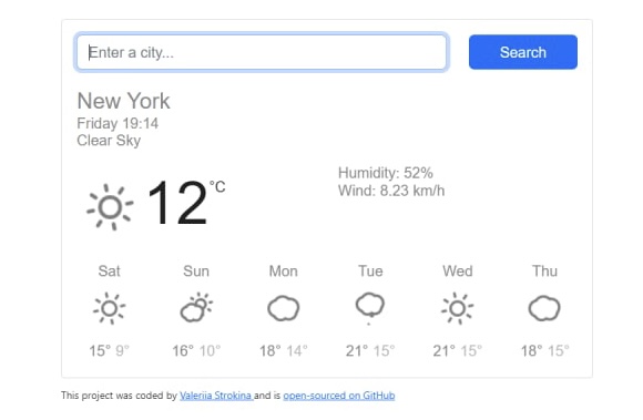 weather app in react